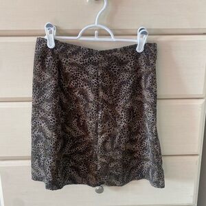 Vintage 90s Cheetah Print Skirt | Simpatico | Made in Canada | Size XS